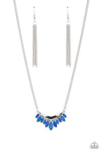 Paparazzi Necklace - Flash of Fringe - Blue