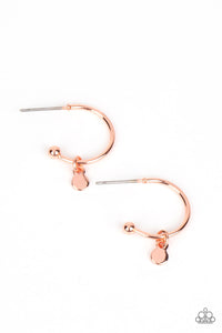 Paparazzi Earring - Modern Model - Copper Hoop