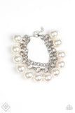 Paparazzi Bracelet - Word On Wall Street - White