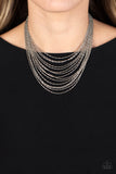 Paparazzi Necklace - Cascading Chains - Silver