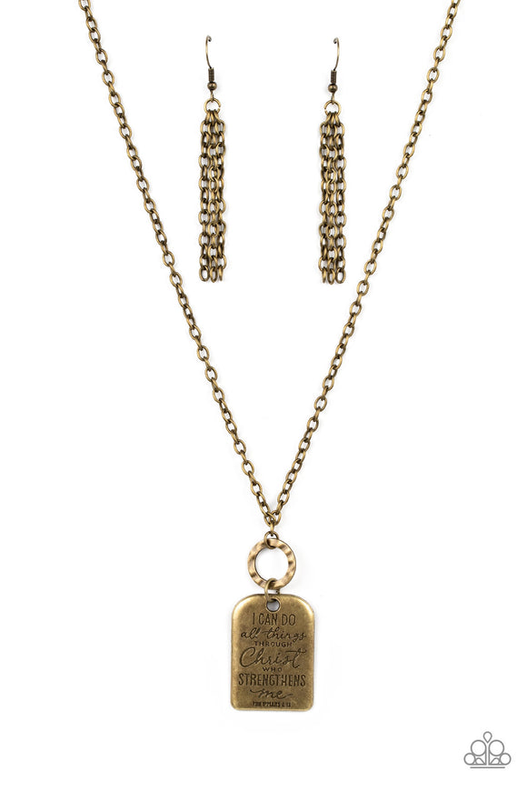 Paparazzi Necklace - Persevering Philippians - Brass