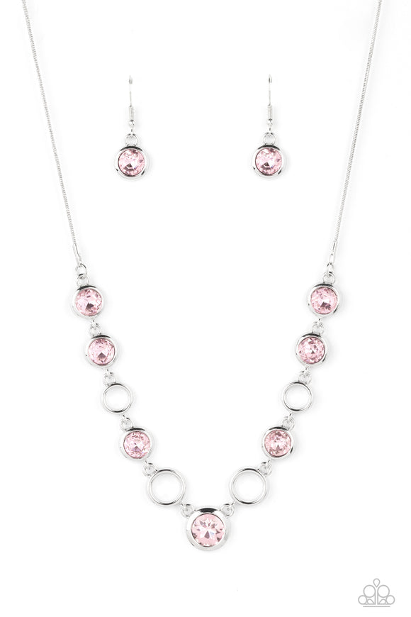 Paparazzi Necklace - Elegantly Elite - Pink