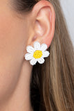Paparazzi Earring - Sensational Seeds - White