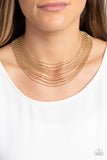 Paparazzi Necklace - Cascading Chains - Gold