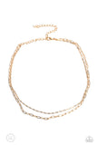 Paparazzi Necklace - Polished Paperclips - Gold Choker