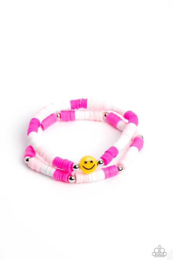 Paparazzi Bracelet - In SMILE - Pink