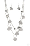 Paparazzi Necklace - Hammered Horizons - Silver