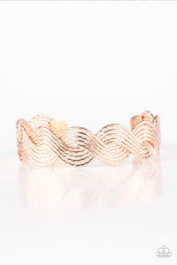 Paparazzi Bracelet - Braided Brilliance - Rose Gold