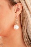 Paparazzi Earring - Wall Street Welcome Party - White