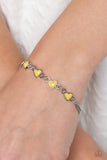 Paparazzi Bracelet - Smitten Sweethearts - Yellow