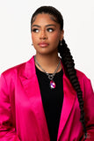 Paparazzi Necklace - Edgy Exaggeration - Pink LOP