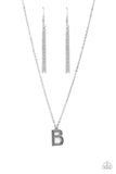 Paparazzi Necklace - Leave Your Initials - Silver