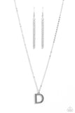 Paparazzi Necklace - Leave Your Initials - Silver