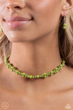 Paparazzi Necklace - Dreamy Duchess - Green Choker