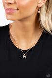 Paparazzi Necklace - High-Flying Hangout - Rose Gold