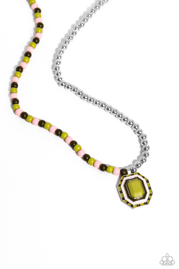 Paparazzi Necklace - Contrasting Candy - Green