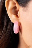 Paparazzi Earring - Acrylic Acclaim - Pink