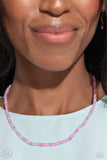 Paparazzi Necklace - Colorfully GLASSY - Pink