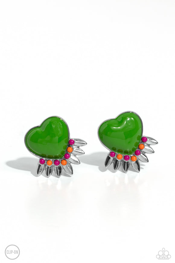 Paparazzi Earring - Spring Story - Green