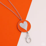 Paparazzi Necklace - True to Your Heart - Orange Lanyard