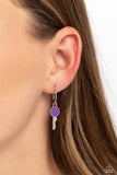 Paparazzi Earring - Key Performance - Purple Hoop