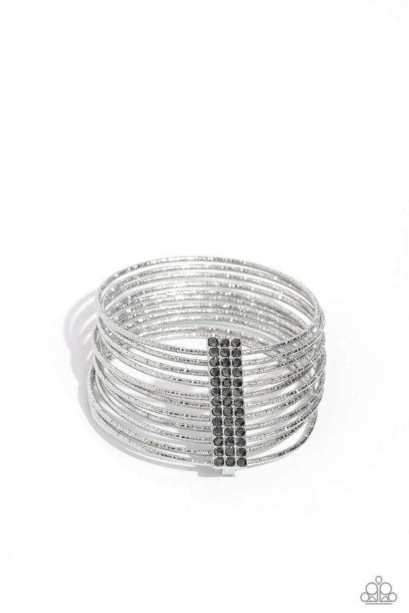 Paparazzi Bracelet - Shimmery Silhouette - Silver