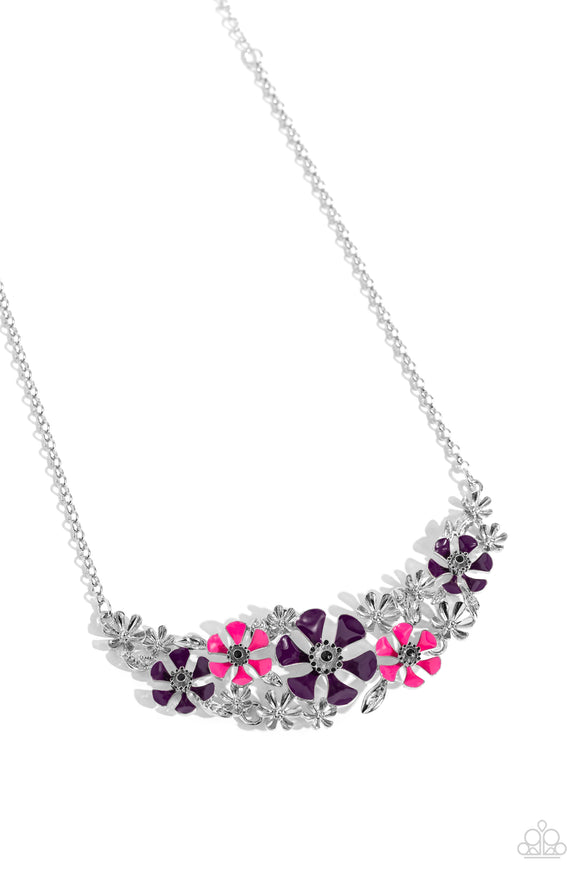 Paparazzi Necklace - Blooming Practice - Purple