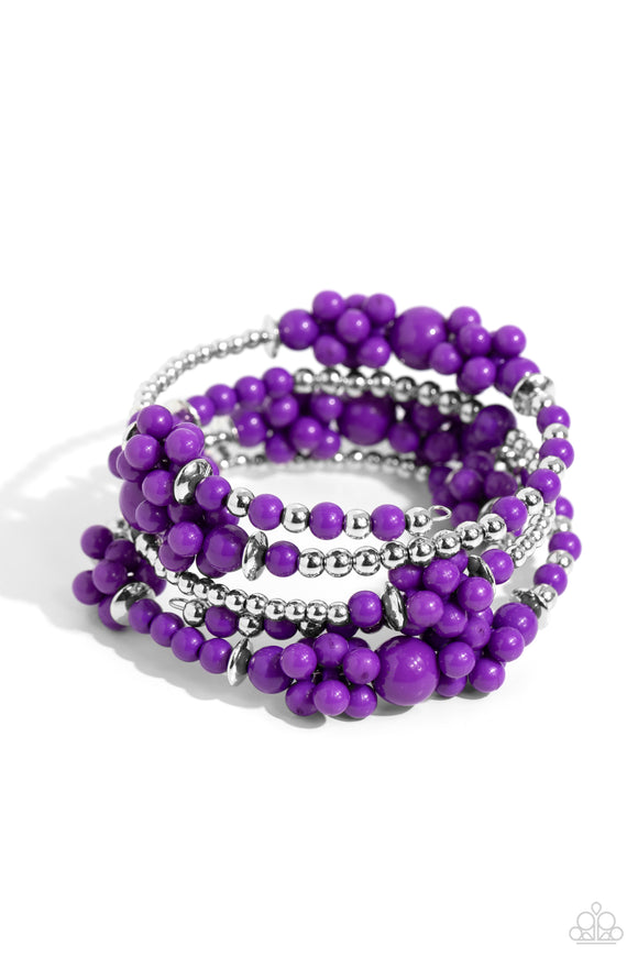 Paparazzi Bracelet - Compelling Clouds - Purple