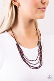 Paparazzi Necklace - Candescent Cascade - Red