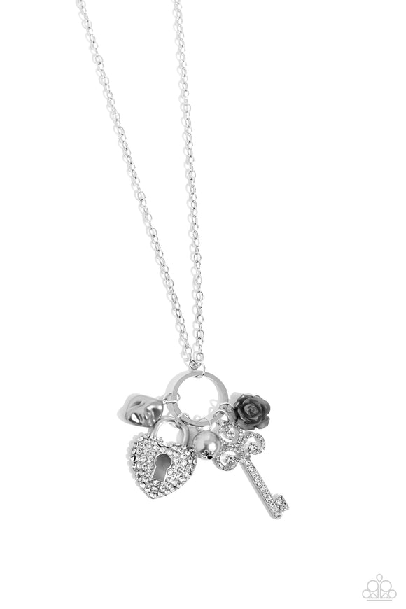Paparazzi Necklace PREORDER - Girly Gathering - Silver