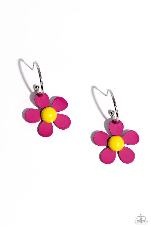 Paparazzi Earring - More FLOWER To You! - Pink