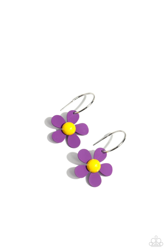 Paparazzi Earring - More FLOWER To You! - Purple