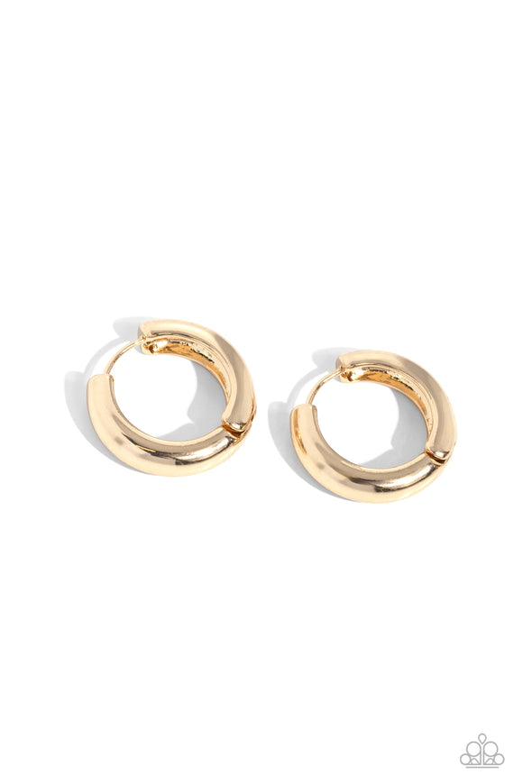 Paparazzi Earring - Simply Sinuous - Gold