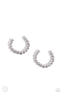 Paparazzi Earring - Twisted Travel Silver