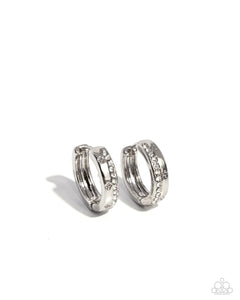 Paparazzi Earring - Perceptive Polish - White Hoop