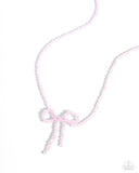 Paparazzi Necklace PREORDER - Somebody I Used to BOW - Pink