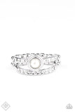 Paparazzi Ring - GLOW Me Away - White