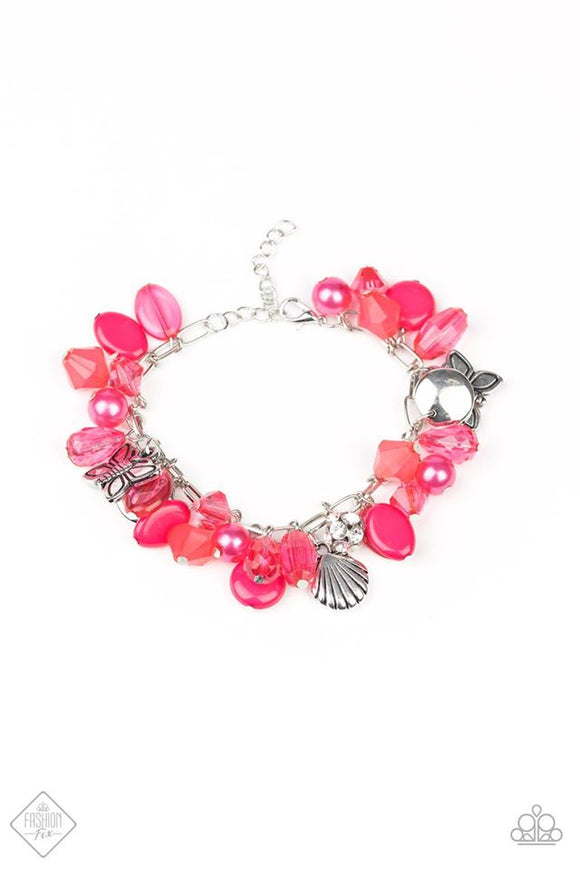 Paparazzi Bracelet - Buzzing Beauty Queen - Pink