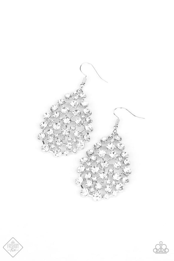 Paparazzi Earring - Start With A Bang - White