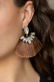 Paparazzi Earring - Formal Flair - Brown