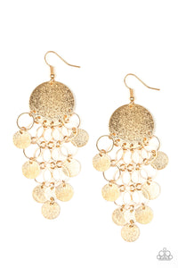 Paparazzi Earring - Turn On The BRIGHTS - Gold