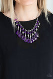 Paparazzi Necklace - Beauty School Drop Out - Purple