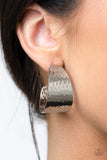 Paparazzi Earring - Flatten The Curve - Silver