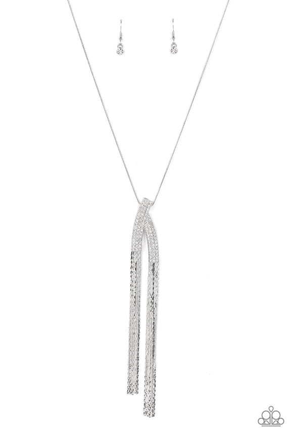 Paparazzi Necklace - Out of the SWAY - White LOP