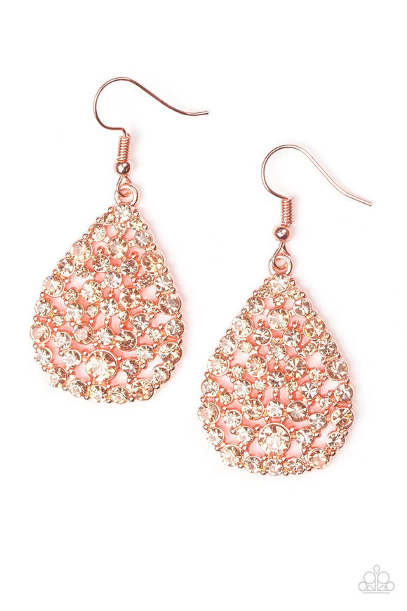 Paparazzi Earring - Sparkle Brighter - Copper