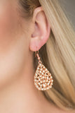 Paparazzi Earring - Sparkle Brighter - Copper