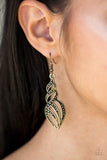 Paparazzi Earring - Wheres The Fire? - Brass