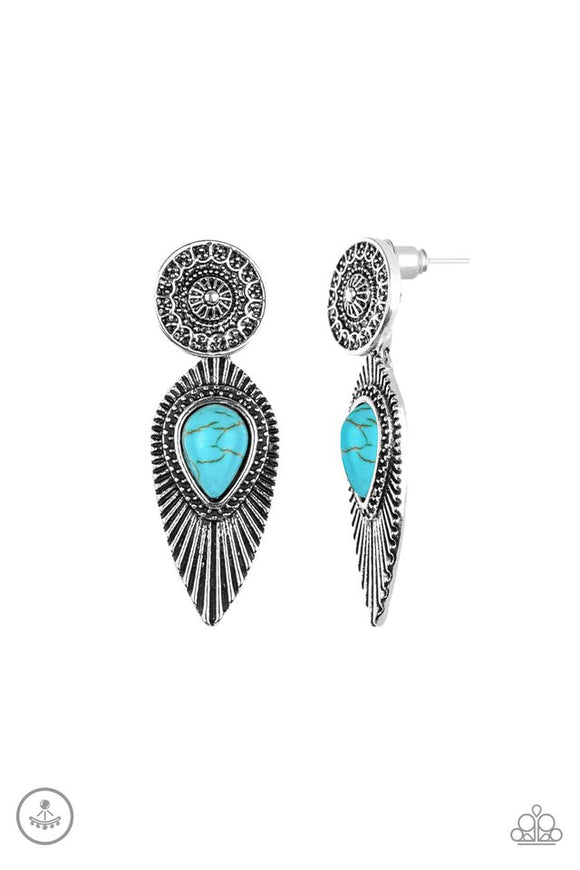 Paparazzi Earring - Fly Into The Sun - Blue