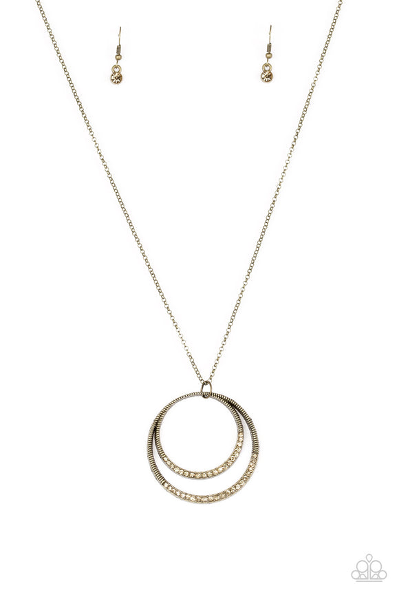 Paparazzi Necklace - Front and EPICENTER - Brass