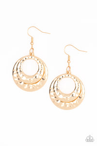 Paparazzi Earring - Perfectly Imperfect - Gold